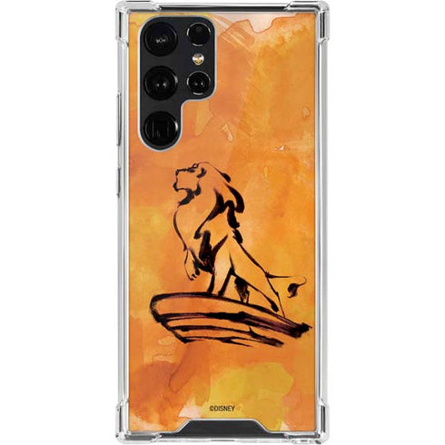 Disney The Lion King Mufasa Water Color Art Galaxy S22 Ultra Clear Case
