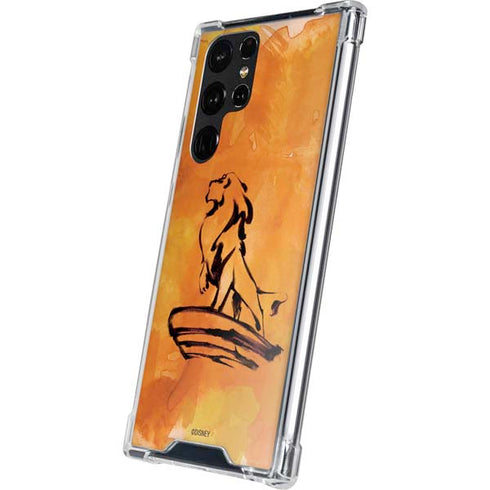 Disney The Lion King Mufasa Water Color Art Galaxy S22 Ultra Clear Case
