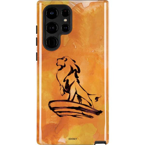 Disney The Lion King Mufasa Water Color Art Galaxy S22 Ultra Pro Case