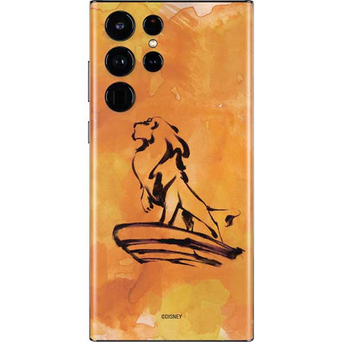 Disney The Lion King Mufasa Water Color Art Galaxy S22 Ultra Skin