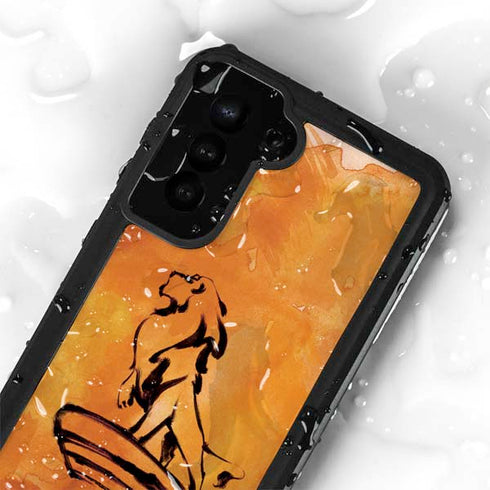 Disney The Lion King Mufasa Water Color Art Galaxy S23 Plus Waterproof Case