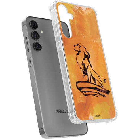 Disney The Lion King Mufasa Water Color Art Galaxy S24 Plus Clear Case