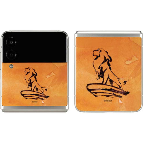 Disney The Lion King Mufasa Water Color Art Galaxy Z Flip3 5G Skin