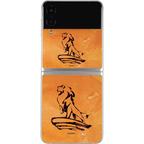 Disney The Lion King Mufasa Water Color Art Galaxy Z Flip4 5G Skin