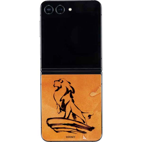 Disney The Lion King Mufasa Water Color Art Galaxy Z Flip5 5G Skin