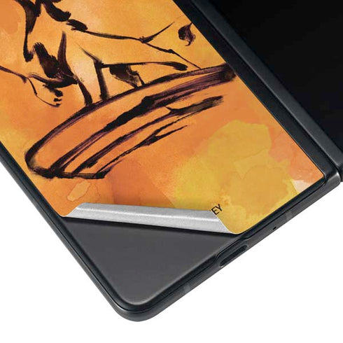 Disney The Lion King Mufasa Water Color Art Galaxy Z Fold3 5G Skin