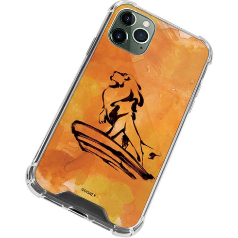 Disney The Lion King Mufasa Water Color Art iPhone 11 Pro Max Clear Case