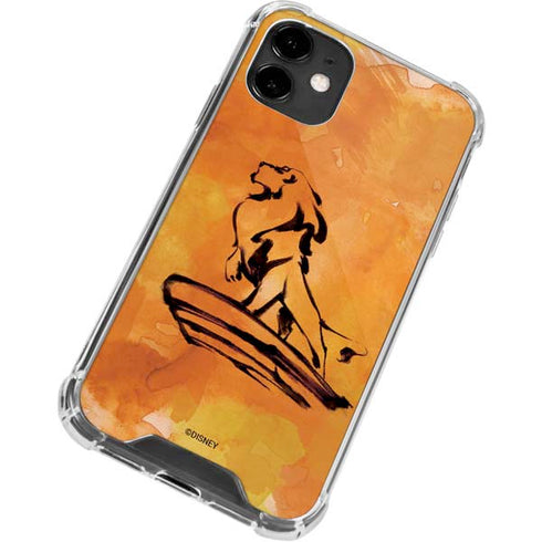 Disney The Lion King Mufasa Water Color Art iPhone 12 Clear Case