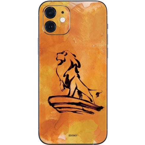 Disney The Lion King Mufasa Water Color Art iPhone 12 Mini Skin