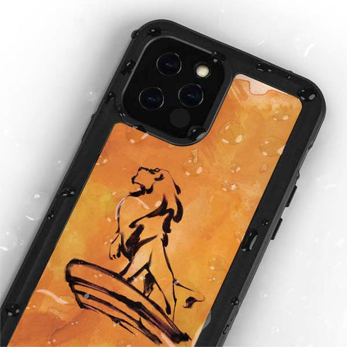 Disney The Lion King Mufasa Water Color Art iPhone 12 Pro Waterproof Case