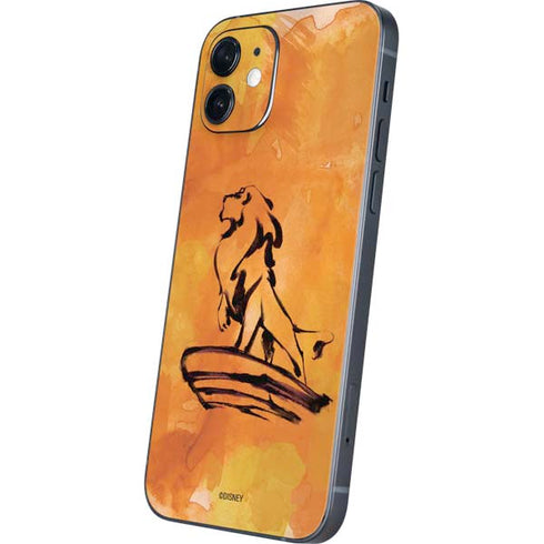 Disney The Lion King Mufasa Water Color Art iPhone 12 Skin