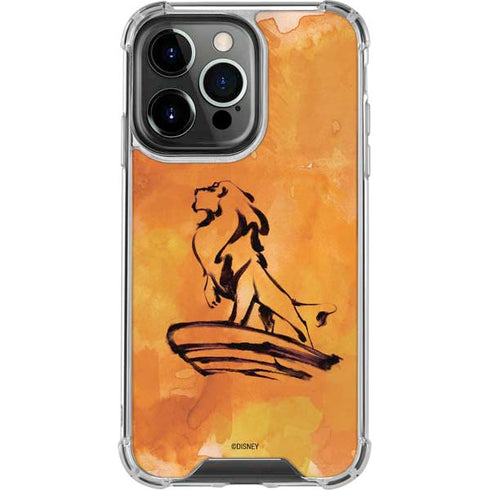 Disney The Lion King Mufasa Water Color Art iPhone 13 Pro Clear Case