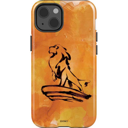 Disney The Lion King Mufasa Water Color Art iPhone 15 Impact Case