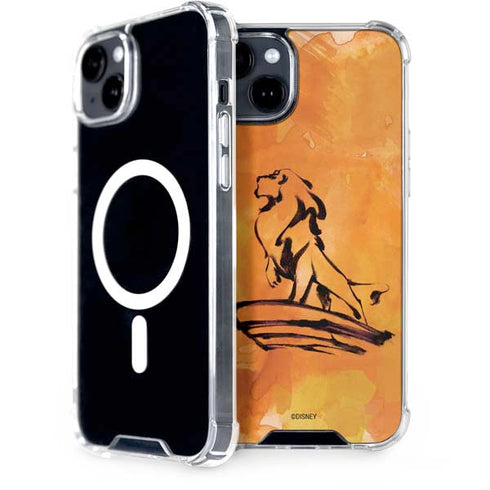 Disney The Lion King Mufasa Water Color Art iPhone 14 Plus MagSafe Case