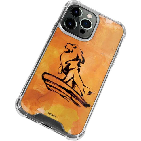 Disney The Lion King Mufasa Water Color Art iPhone 15 Pro Clear Case