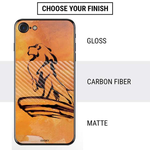 Disney The Lion King Mufasa Water Color Art iPhone SE (2nd & 3rd Gen) Skin