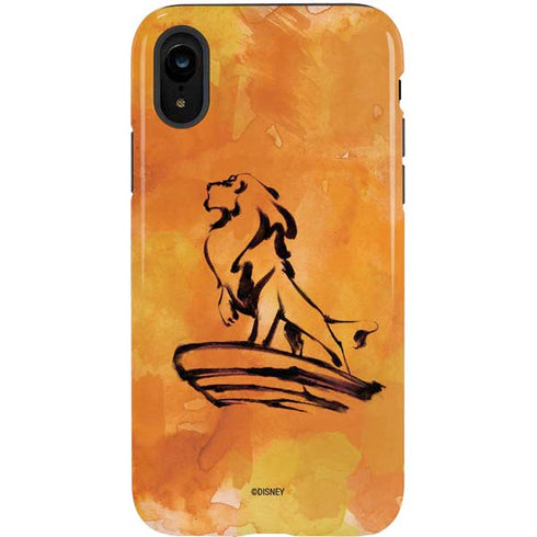 Disney The Lion King Mufasa Water Color Art iPhone XR Pro Case
