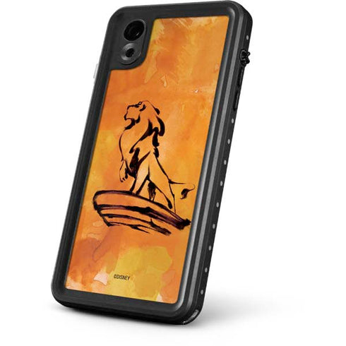 Disney The Lion King Mufasa Water Color Art iPhone XR Waterproof Case