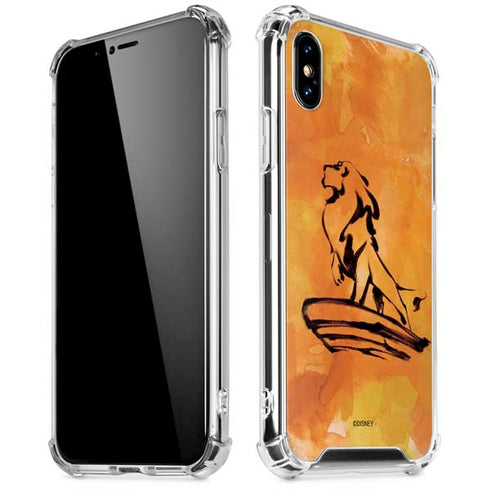 Disney The Lion King Mufasa Water Color Art iPhone XS Max Clear Case