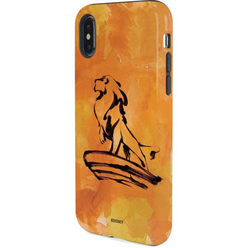 Disney The Lion King Mufasa Water Color Art iPhone XS Pro Case
