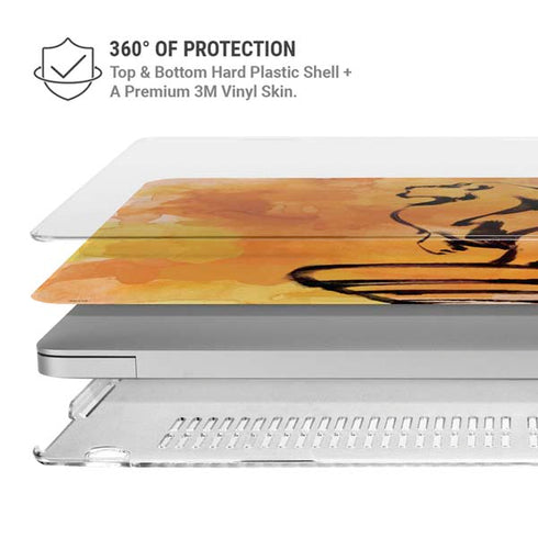 Disney The Lion King Mufasa Water Color Art MacBook Air 15in (2023-2025) Case plus Skin