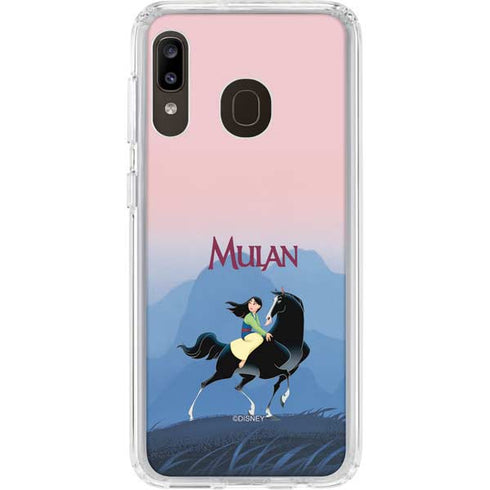 Disney Mulan Riding Khan Galaxy A20 Clear Case