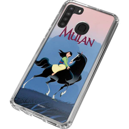 Disney Mulan Riding Khan Galaxy A21 Clear Case