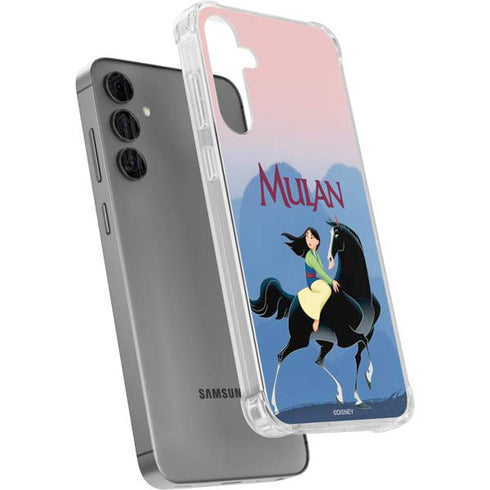 Disney Mulan Riding Khan Galaxy S24 Plus Clear Case