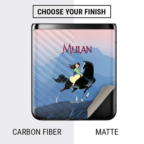 Disney Mulan Riding Khan Galaxy Z Flip Skin