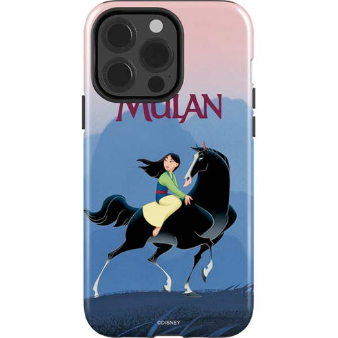 Disney Mulan Riding Khan iPhone 14 Pro Impact Case
