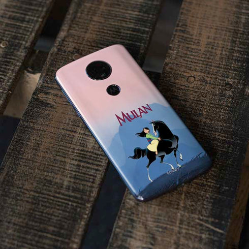 Disney Mulan Riding Khan Moto E5 Plus Skin