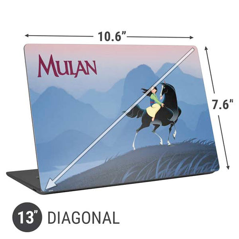 Disney Mulan Riding Khan Universal Laptop 13in (10.6 x 7.6in) Skin