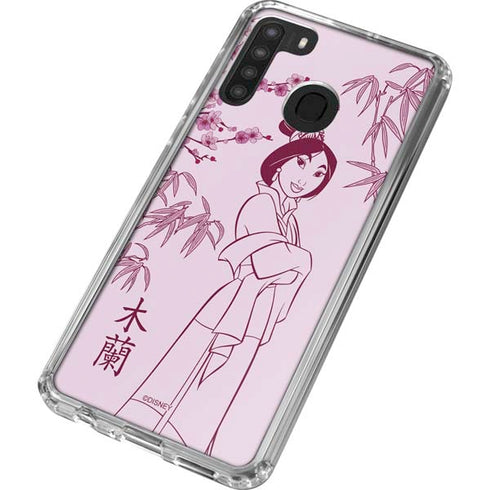 Disney Mulan Character Art Galaxy A21 Clear Case