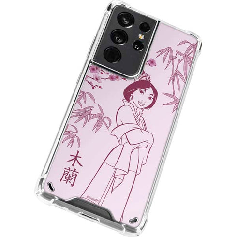 Disney Mulan Character Art Galaxy S21 Ultra 5G Clear Case
