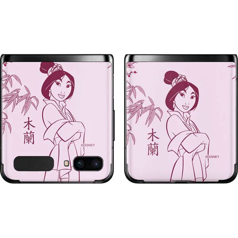Disney Mulan Character Art Galaxy Z Flip Skin