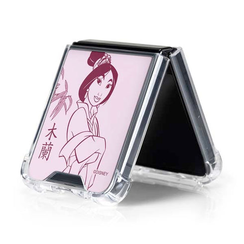Disney Mulan Character Art Galaxy Z Flip5 5G Clear Case