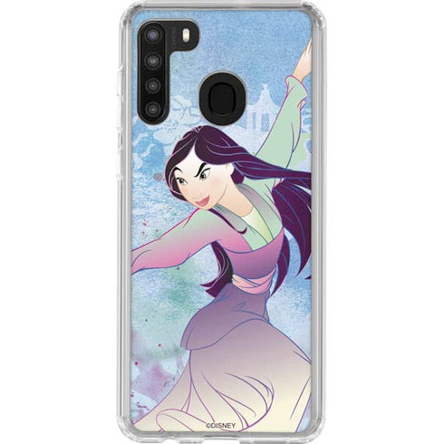 Disney Mulan In Training Galaxy A21 Clear Case