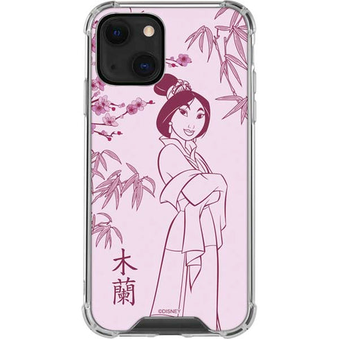 Disney Mulan Character Art iPhone 13 Mini Clear Case