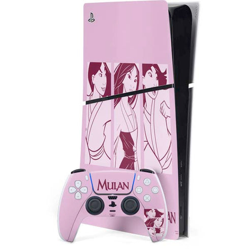 Disney Mulan Personalities PS5 Slim Digital Edition Console Skin