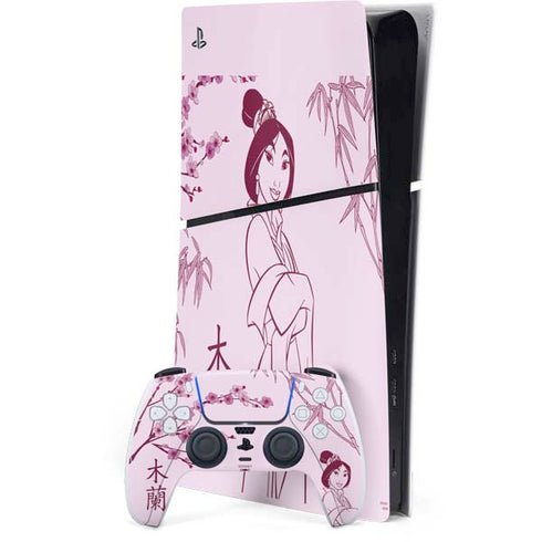 Disney Mulan Character Art PS5 Slim Digital Edition Console Skin