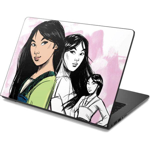 Disney Princess Mulan Sketch Dell Chromebook Skin