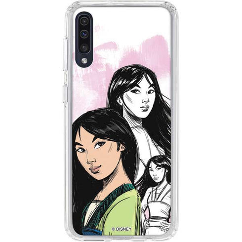 Disney Princess Mulan Sketch Galaxy A50 Clear Case