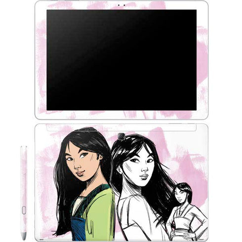 Disney Princess Mulan Sketch Galaxy Book 12in Skin