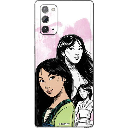 Disney Princess Mulan Sketch Galaxy Note20 5G Skin