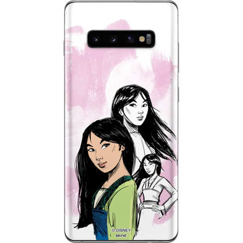 Disney Princess Mulan Sketch Galaxy S10 Plus Skin