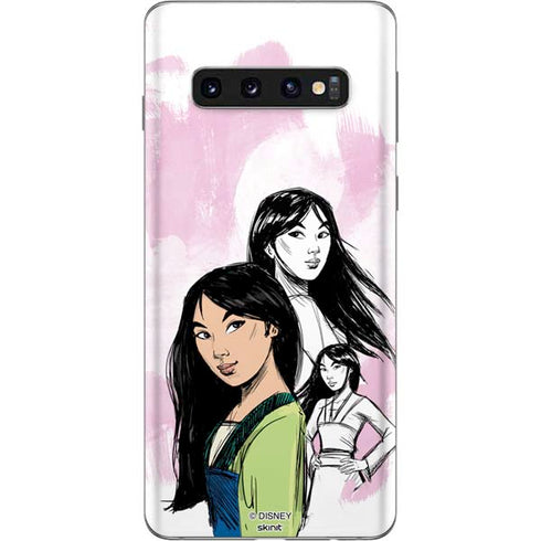 Disney Princess Mulan Sketch Galaxy S10 Skin