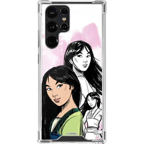 Disney Princess Mulan Sketch Galaxy S22 Ultra Clear Case