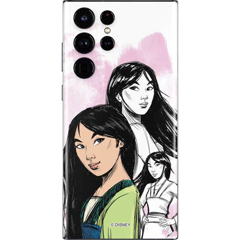 Disney Princess Mulan Sketch Galaxy S22 Ultra Skin