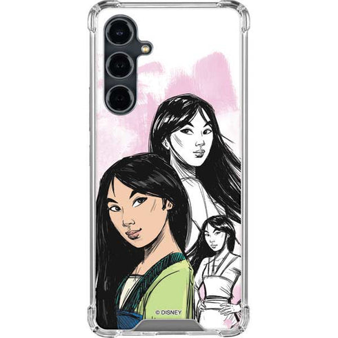 Disney Princess Mulan Sketch Galaxy S23 FE Clear Case