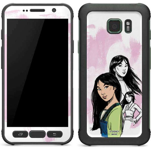 Disney Princess Mulan Sketch Galaxy S7 Active Skin